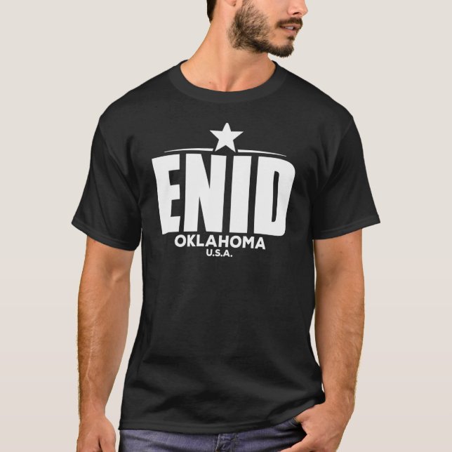 Enid Oklahoma Retro Vintag T-Shirt (Vorderseite)