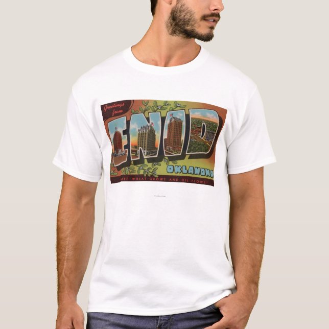 Enid, OklahomaLarge Buchstabe ScenesEnid, O.K. T-Shirt (Vorderseite)