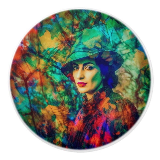 Enigma im Herbst Keramikknauf (Vorderseite)