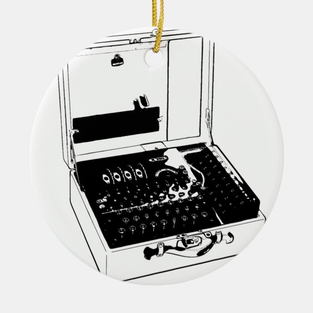 Enigma Machine Cryptography World War II Keramikornament (Vorne)