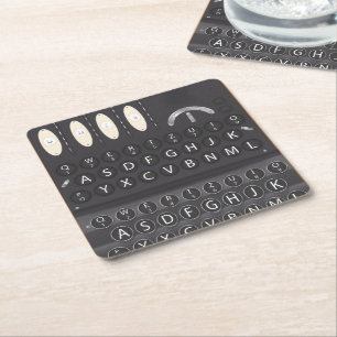 Enigma Rechteckiger Pappuntersetzer