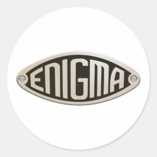 Enigma wwii code breaklogo runder aufkleber