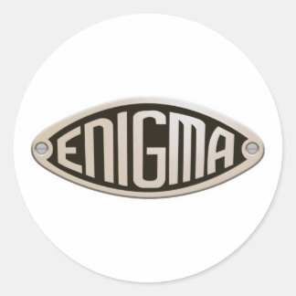 Enigma wwii code breaklogo runder aufkleber