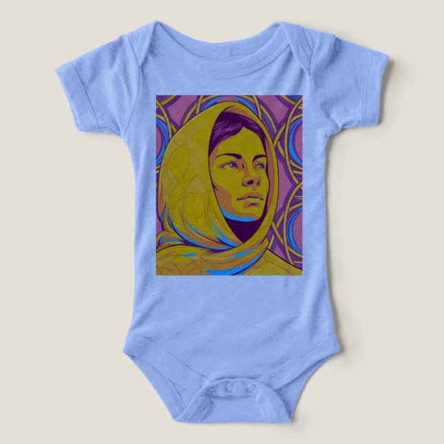 Enigmatic Brazilian Woman in Vibrant Pop Art (Design Vorderseite)