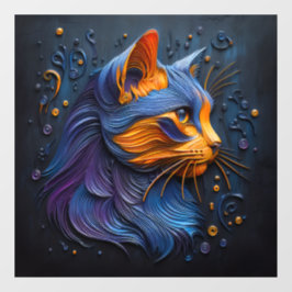 Enigmatic Feline Glanz Fensteraufkleber