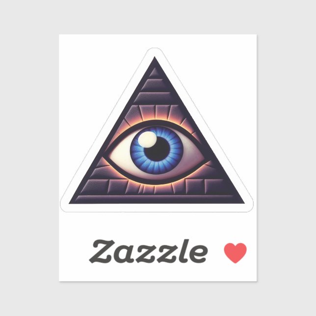 Enigmatic Illuminati Eye Triangle Sticker (Blatt)