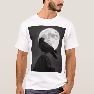 Enigmatic Raven & Full Moon - Mystische Kohle A T-Shirt
