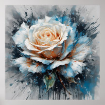 Enigmatic White Blue Rose
