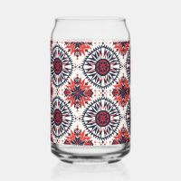 Enigmatisch Blau "Cosmic Interlock" Druckglas Tu