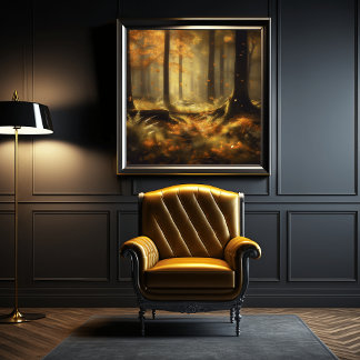 "Enigmatische Jungle Canopy - Mystisch-Gelbe Pflan Poster