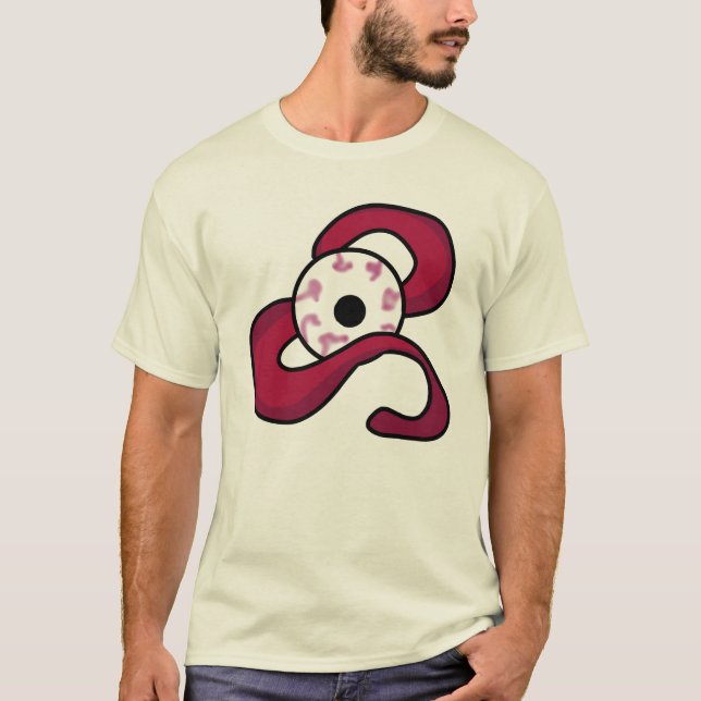 Enigmatischer T - Shirt mit aufgeschlossenem Auge (Vorderseite)