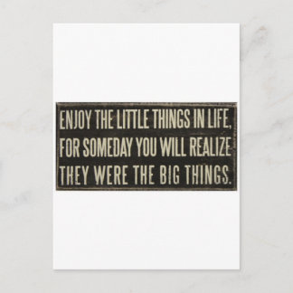 Enjoy the little things postkarte