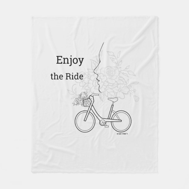  Enjoy the Ride: Minimalist DAILYMIEN Blanket  Fleecedecke (Vorderseite)