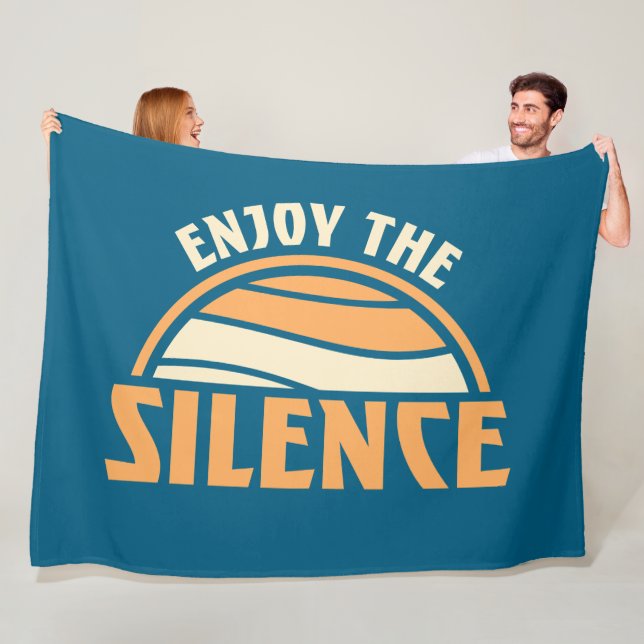 Enjoy The Silence Quote Peace Quiet Introvert Fun Fleecedecke (Beispiel)