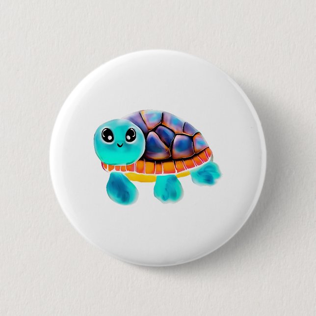 Enkaustische Malschildkröte Copy Button (Vorderseite)