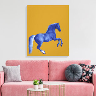 Enkel des Godolphin Arabian ... Blaues Pferd Leinwanddruck