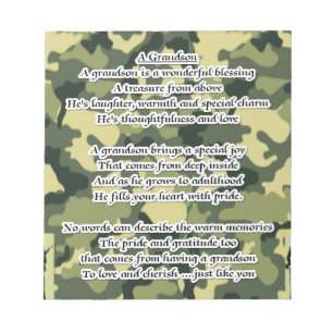 Enkel-Gedicht-Armee-Tarnung Notizblock