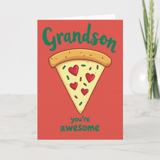 Enkel Pizza Awesome Karte (Vorderseite)
