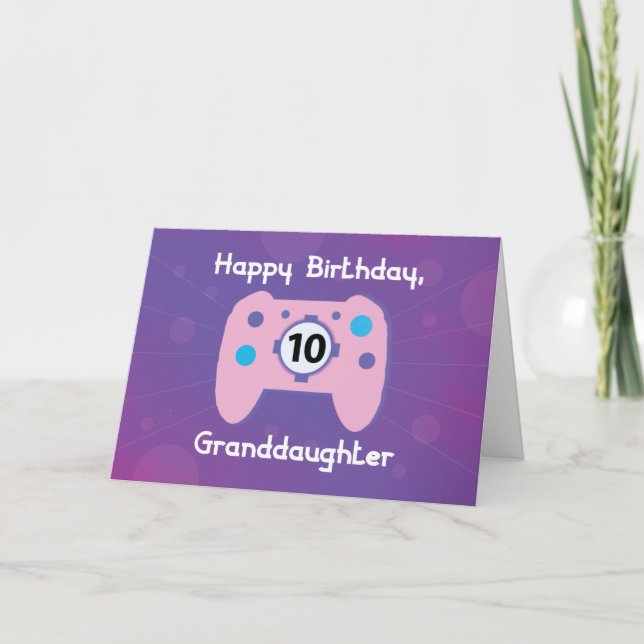 Enkelin 10 Jahre alt Gamer Control Karte (Vorderseite)