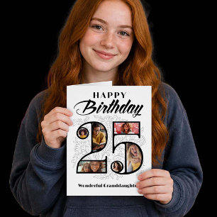 Enkelin 25. Geburtstag große Karte