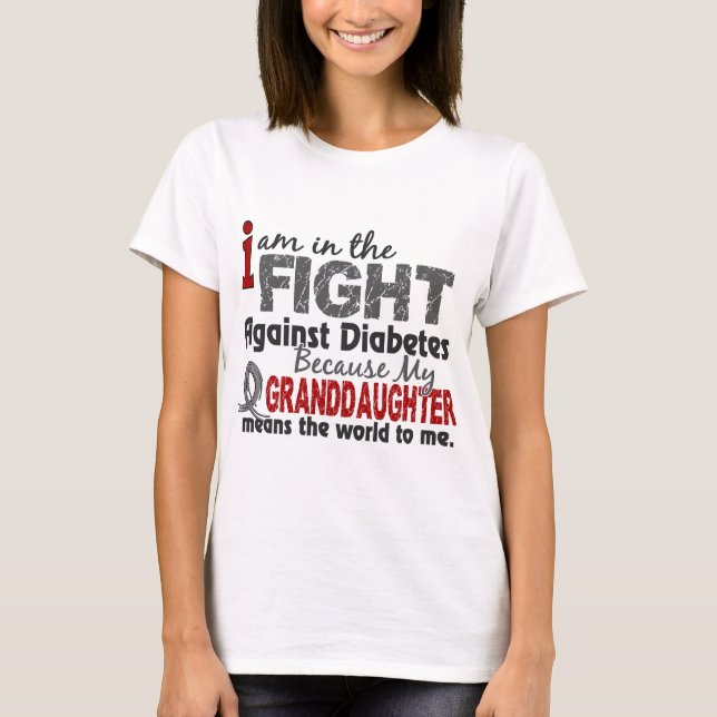 Enkelin bedeutet Welt zu mir Diabetes T-Shirt (Vorderseite)