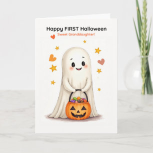 Enkelin erstes Halloween Süßer schüchterner Geist Karte