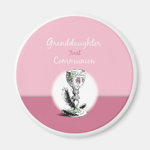 Enkelin Erstkommunion Rosa, Kelch Magnet