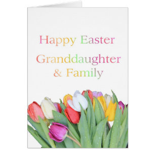 Enkelin + Familienglückskarte Ostern