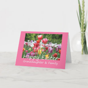 Enkelin + Familienglückskarte Ostern Feiertagskarte