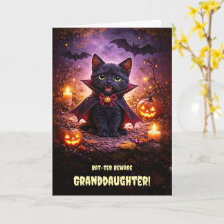 Enkelin Frohes Halloween Süße Katze Karte