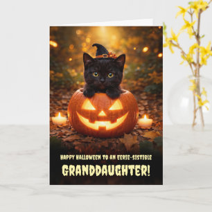 Enkelin Frohes Halloween Süße schwarze Katze Karte