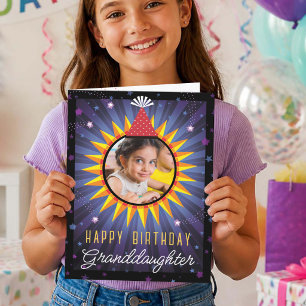 Enkelin Geburtstag Benutzerfoto Sonne  Dankeskarte