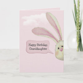 Enkelin Geburtstag Hase auf Rosa Karte