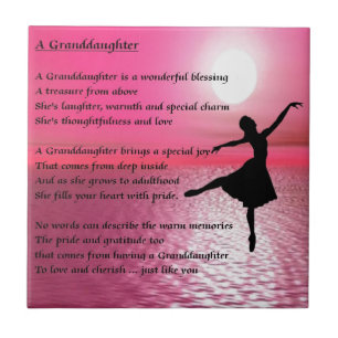 Enkelin-Gedicht - Ballerina Fliese