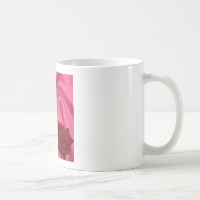 Enkelin-Gedicht - rosa Seide u. Rose Kaffeetasse (Rechts)