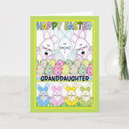 Enkelin Ostern mit Häschen und Eiern Feiertagskarte