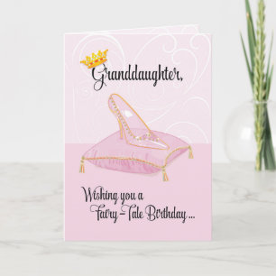 Enkelin Pink Märchen Cinderella Geburtstag Karte