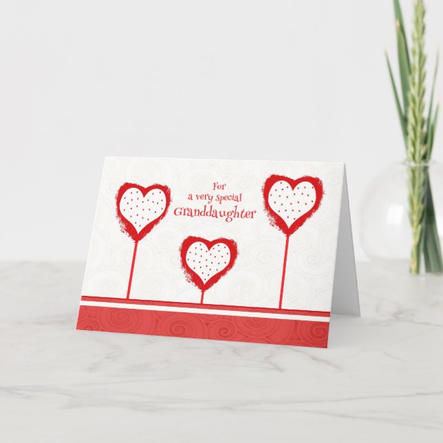 Enkelin-Valentinstag-Karte Feiertagskarte (Vorderseite)