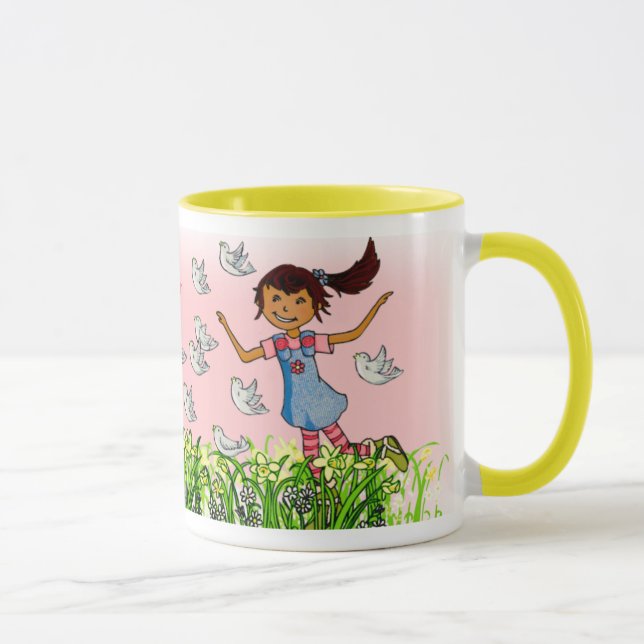 Enkelinpersonalisiertes Namensmädchen in der Tasse (Rechts)