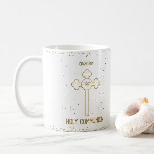 Enkelkind Erste Heilige Kommunion Goldene Kreuz Kaffeetasse