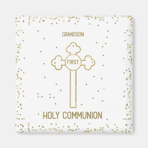 Enkelkind Erste Heilige Kommunion Goldene Kreuz Magnet