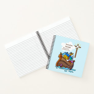 Enkelkind Taufgeschenk Noahs Arche Personalisiert Notizbuch