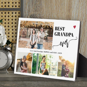 Enkelkinder Foto-Collage Bester Opa ever Fotoplatte
