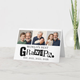 Enkelkinder Fotos Weltbester Opa Großvater  Karte