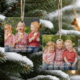 Enkelkinder individuelles Foto-Ornament für Großel Keramikornament