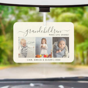 Enkelkinder machen das Leben großartig 3 Foto Grau Autolufterfrischer