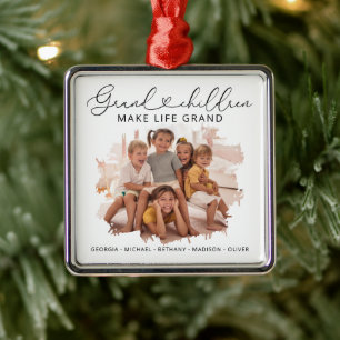 Enkelkinder machen das Leben großartig Foto Ornament Aus Metall