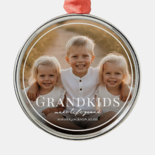 Enkelkinder machen das Leben großartig Großeltern  Ornament Aus Metall