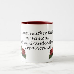 Enkelkinder sind unbezahlbar zweifarbige tasse