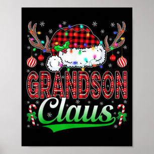 Enkelsohn Claus Weihnachtslichter passende Familie Poster